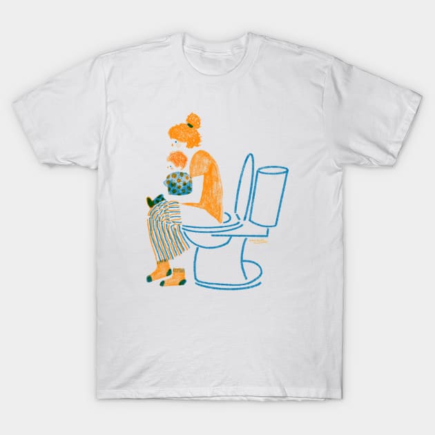 Toilet Time T-Shirt by AnaRitaRobalo